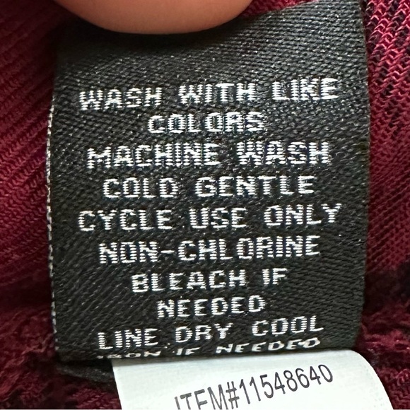 Torrid Burgundy Gold Plaid Button Down Shirt, Size 1X - Picture 11 of 12